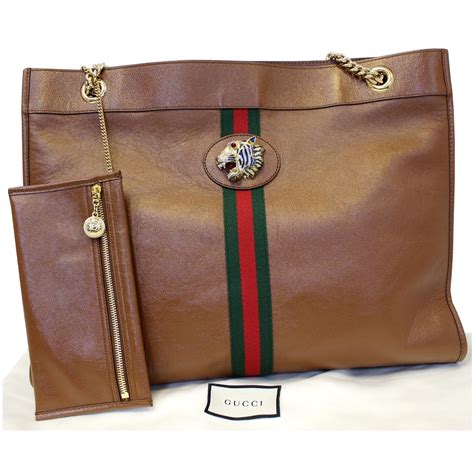 bolso gucci tote|Gucci leather shoulder bag.